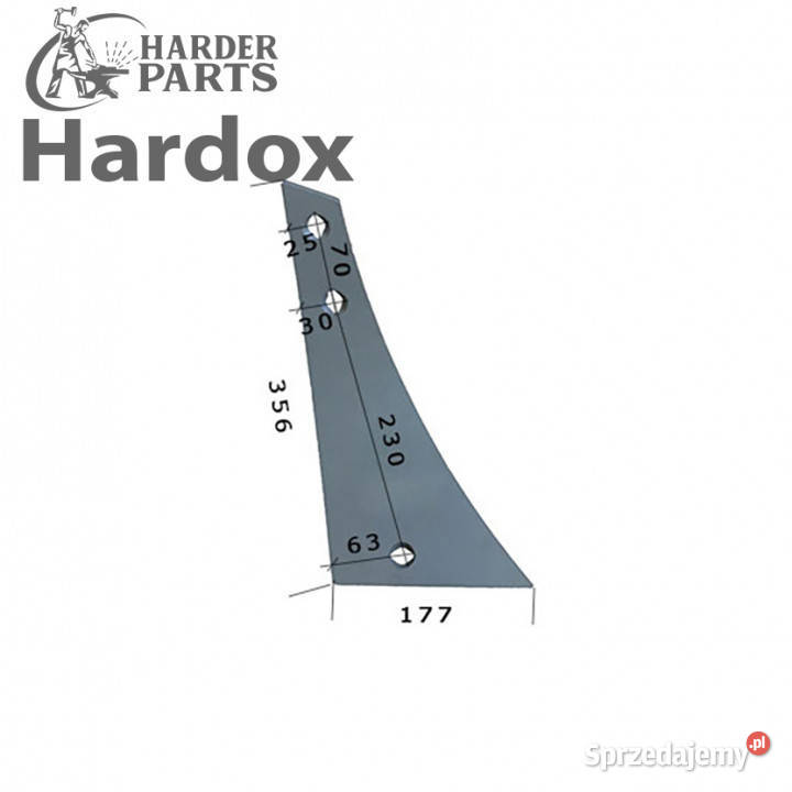 Pierś HARDOX 24114P części do pługa NIEMEYER podlaskie