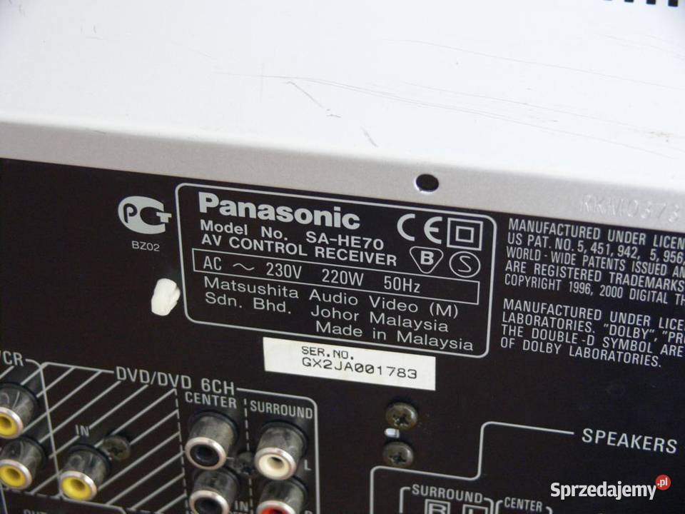 Amplituner Panasonic SAHE70 sprawny WYSYŁKA Katowice