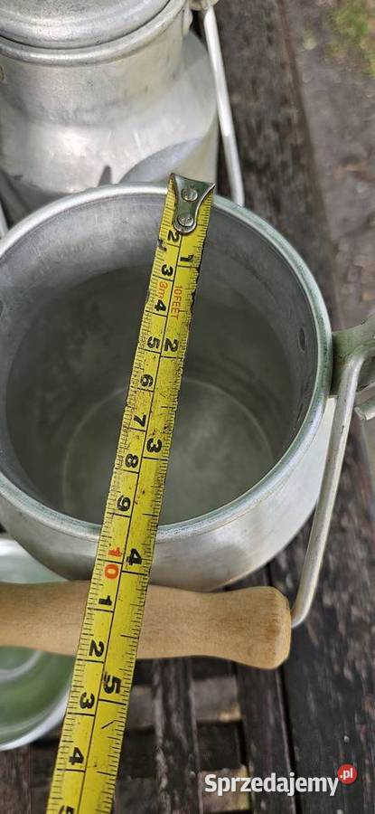 Oryginał nowaaluminiowa kanka z pokrywką z PRLu zachodniopomorskie Barlinek