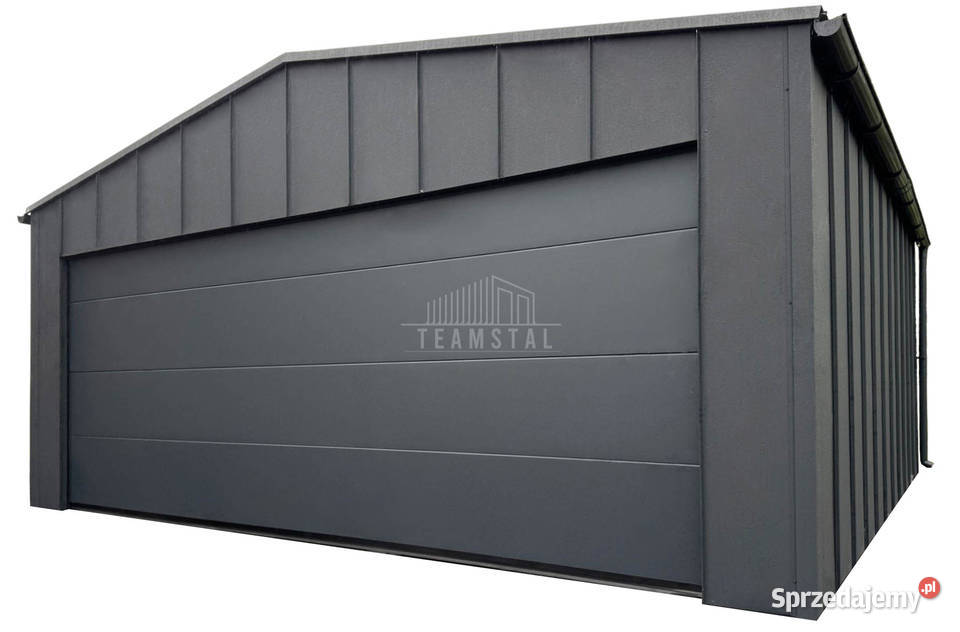 Garaż blaszany Premium 6x58 Brama drzwi 2x okno