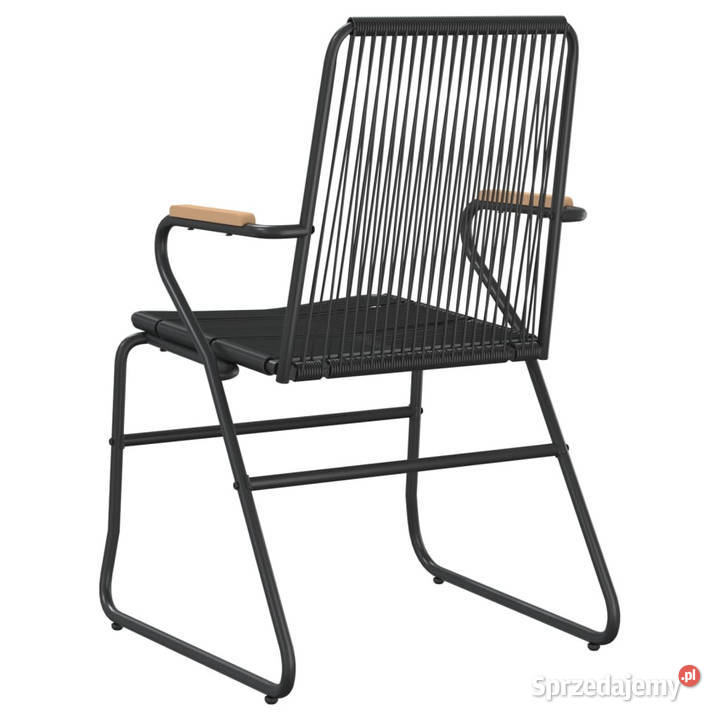 Krzesła ogrodowe 2 czarne 58x59x855 rattan PVC Krzesła ogrodowe Warszawa