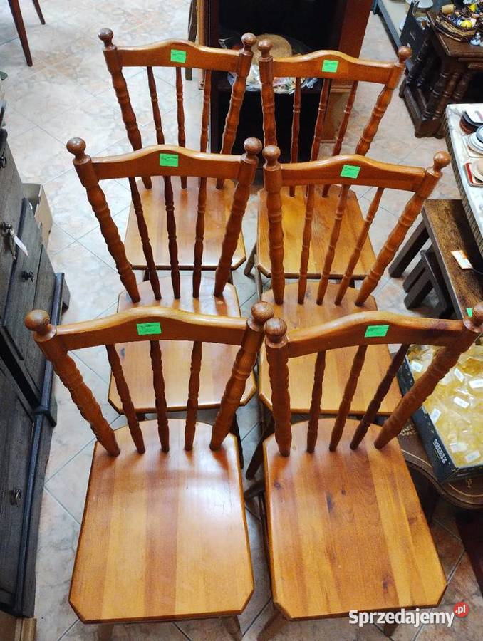 Krzesła drewniane patyczaki Ełk