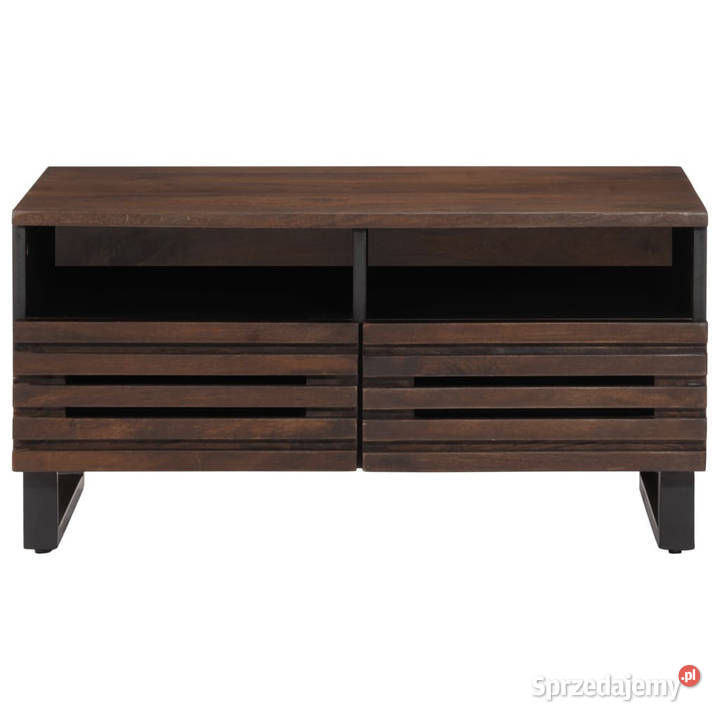 Stolik kawowy brązowy 80x55x40 lite drewno mango Stoły
