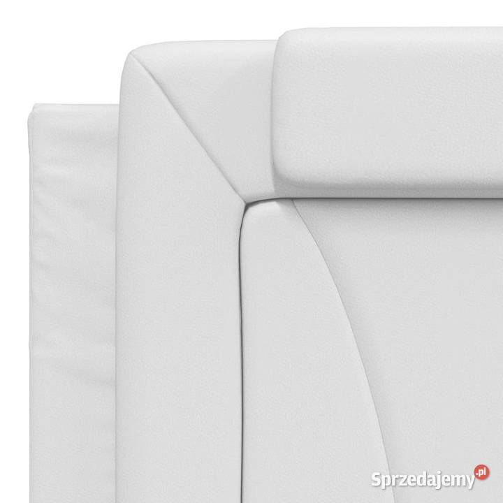 Rama łóżka z LED biała sztuczna skóra 180x200 mazowieckie Warszawa sprzedam