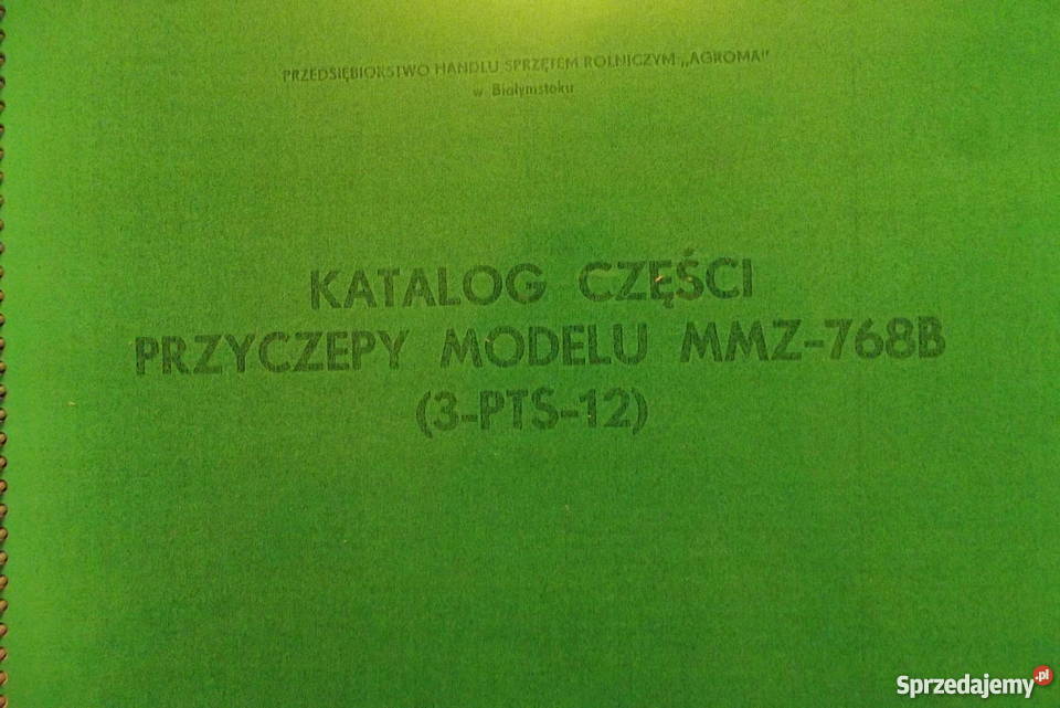 Katalog przyczepy rolniczej MMZ 768B 3PTS12 Parczew