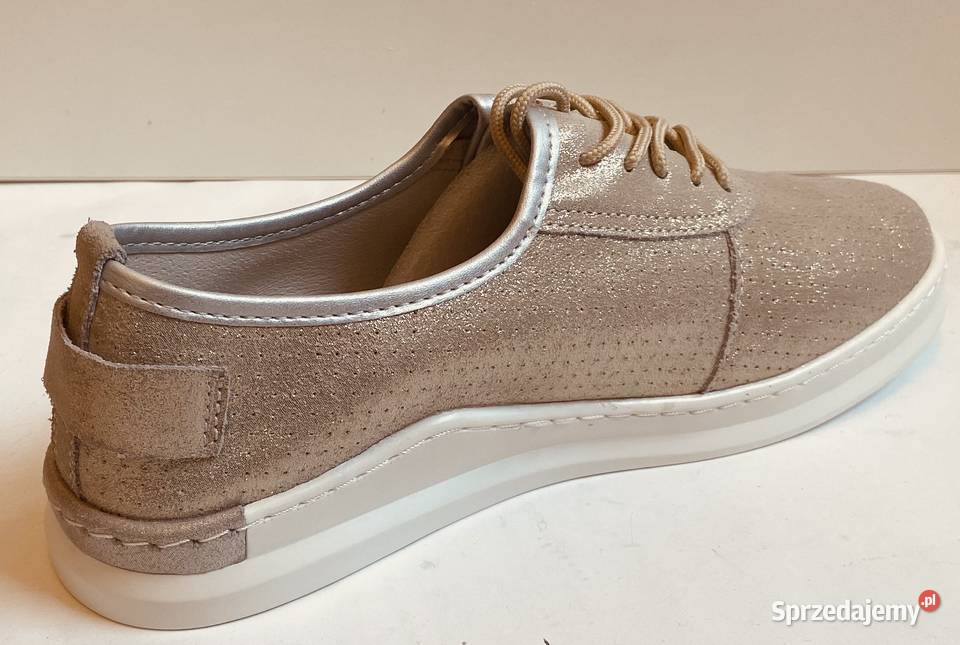 Skórzane złote półbuty Sergio Bardi rozmiar 40 mazowieckie Żyrardów