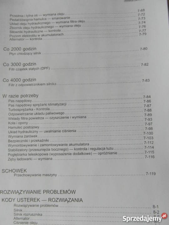 dtr instrukcja obsługi KOPARKOŁADOWARKA CASE Szczecin