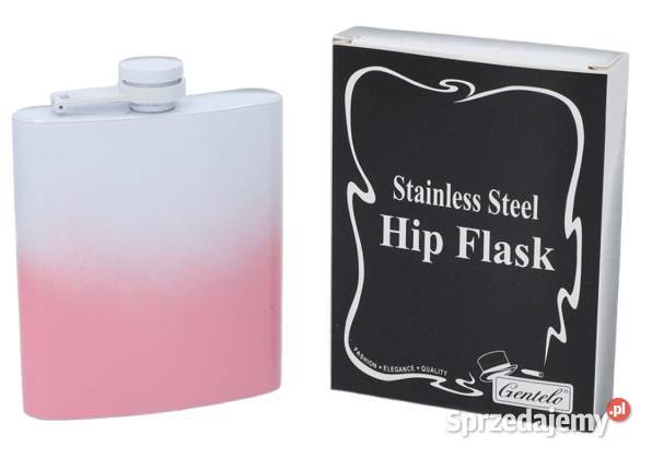 Biało Różowa Piersiówka ze Stali Nierdzewnej 6 Ostrowy nad Okszą