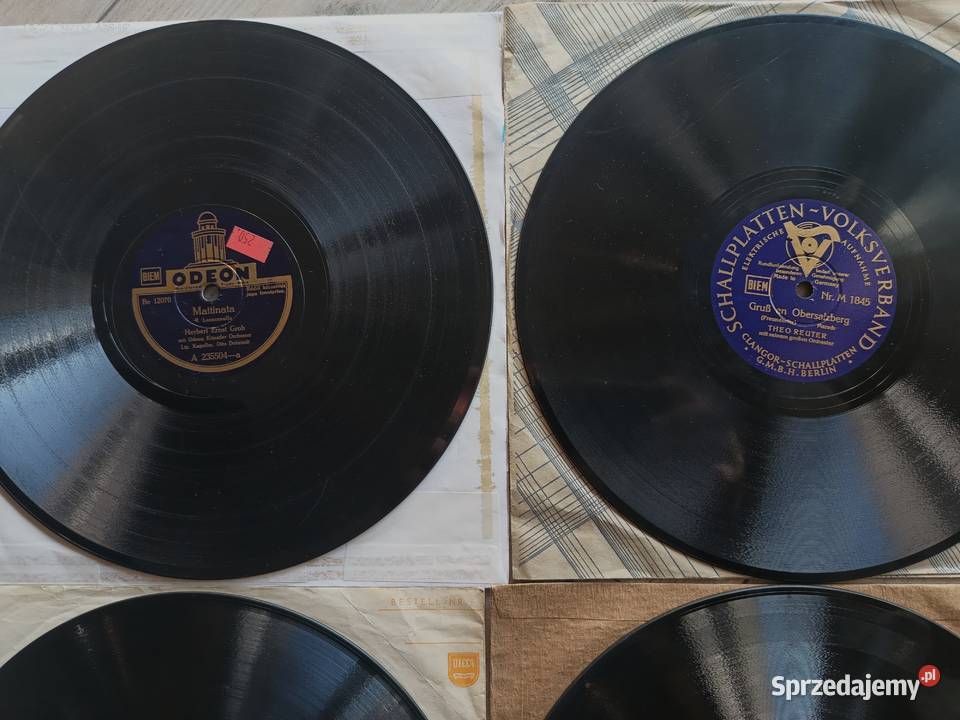 Cztery płyty szelakowe 25 Wronki sprzedam