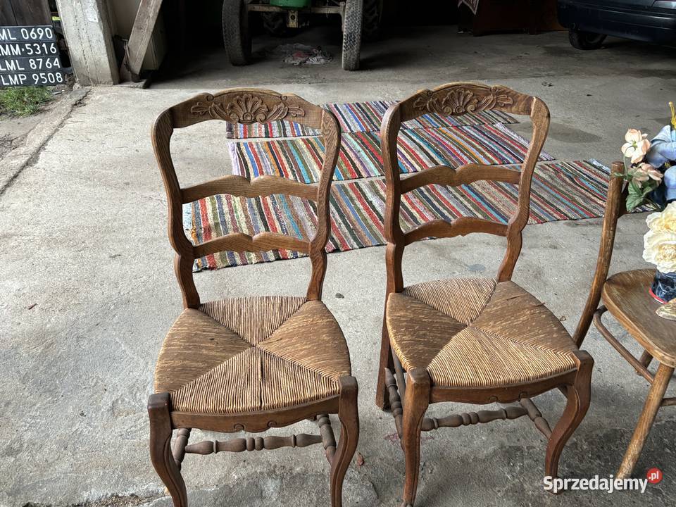 stare krzesła PRL gięte i inne vintage meble Kosianka-Trojanówka