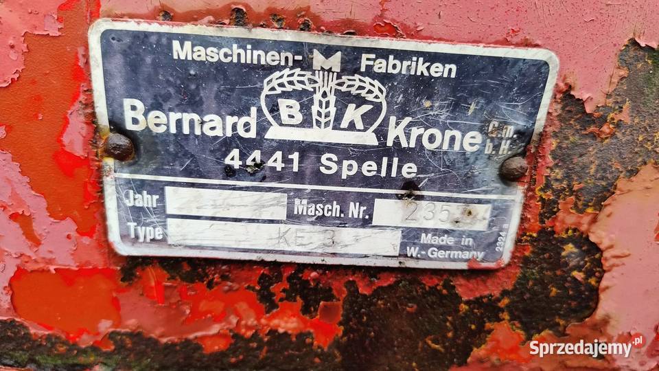 Brona Wirowa Aktywna 3 m KRONE Wałek Wom Maszyny uprawowe Kowale Pańskie