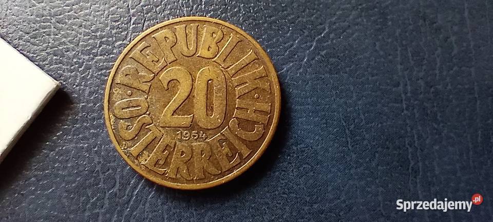 Stare monety 20 groszy 1954 Austria Lesko