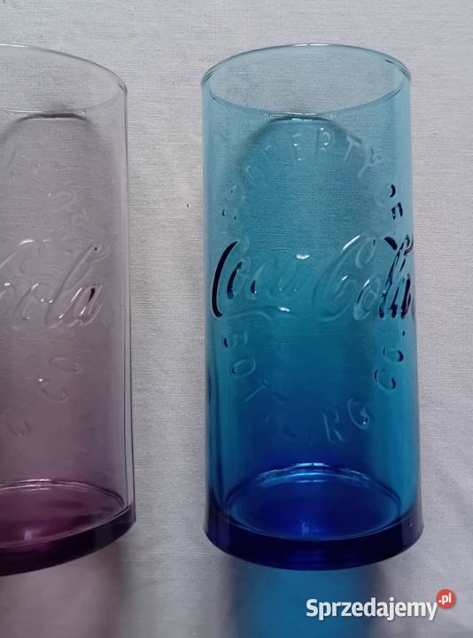 Dwie kolekcjonerskie szklanki Coca Cola Property Koźminek