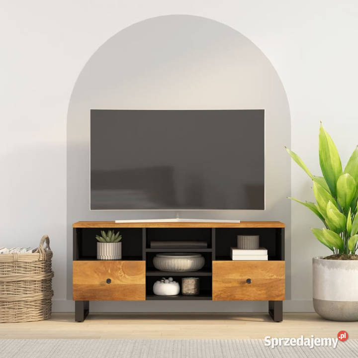 Szafka pod TV 100x33x46 mango i materiał Warszawa