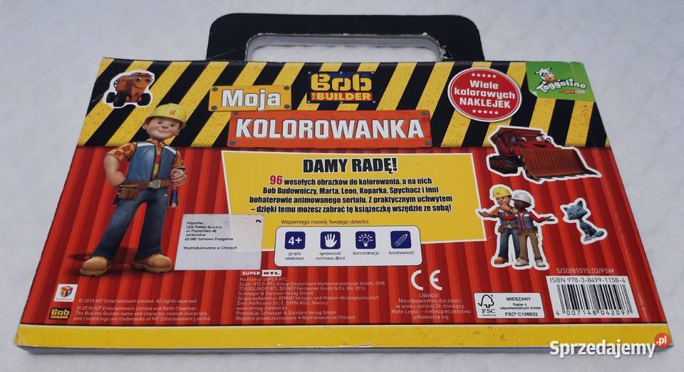 Bob Budowniczy Moja Kolorowanka Toggolino 2018 ISBN 9783849911584 Czeladź