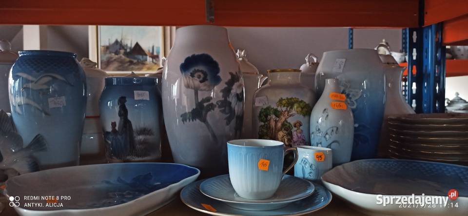 Wazon z kwiatami Royal Copenhaga B G Denmark Porcelana i szkło Gdańsk sprzedam