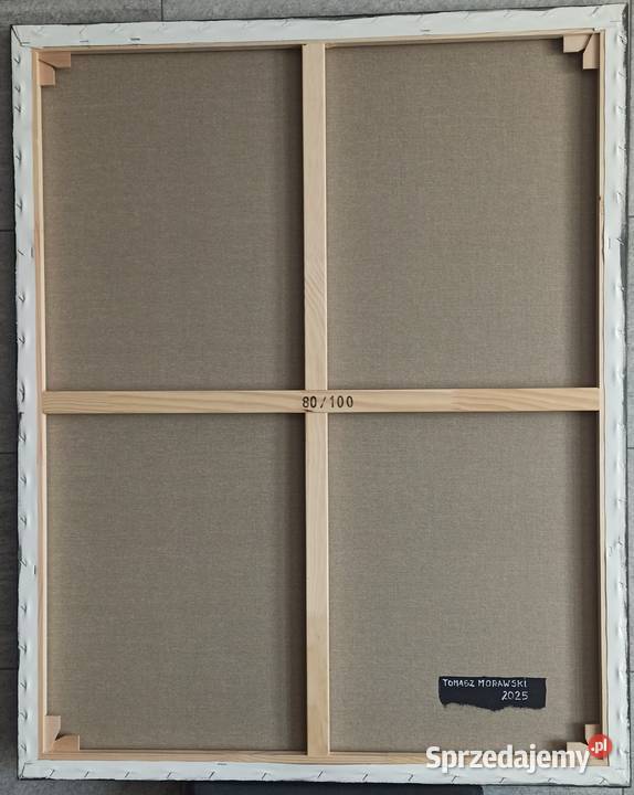 Obraz ręcznie malowany duży 80x100 Kraków