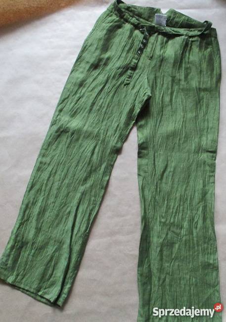 Spodnie damskie BANDOLERA 40 zieleńciemna limona łódzkie Łódź
