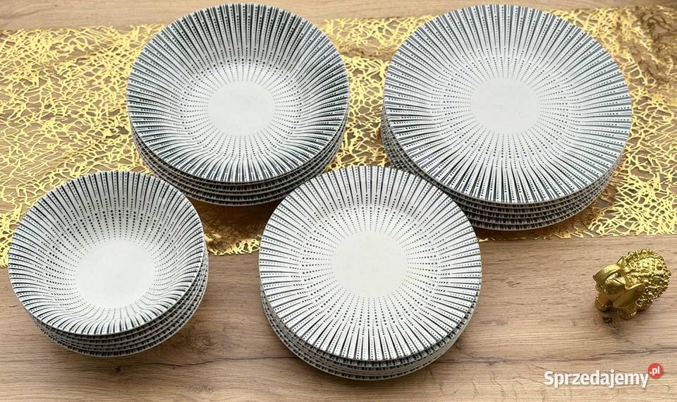 189 Serwis obiadowy 24 elementy kropki
