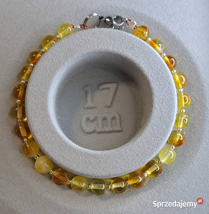 Bransoletka z bursztynu bursztyn bałtycki kulka Warszawa sprzedam
