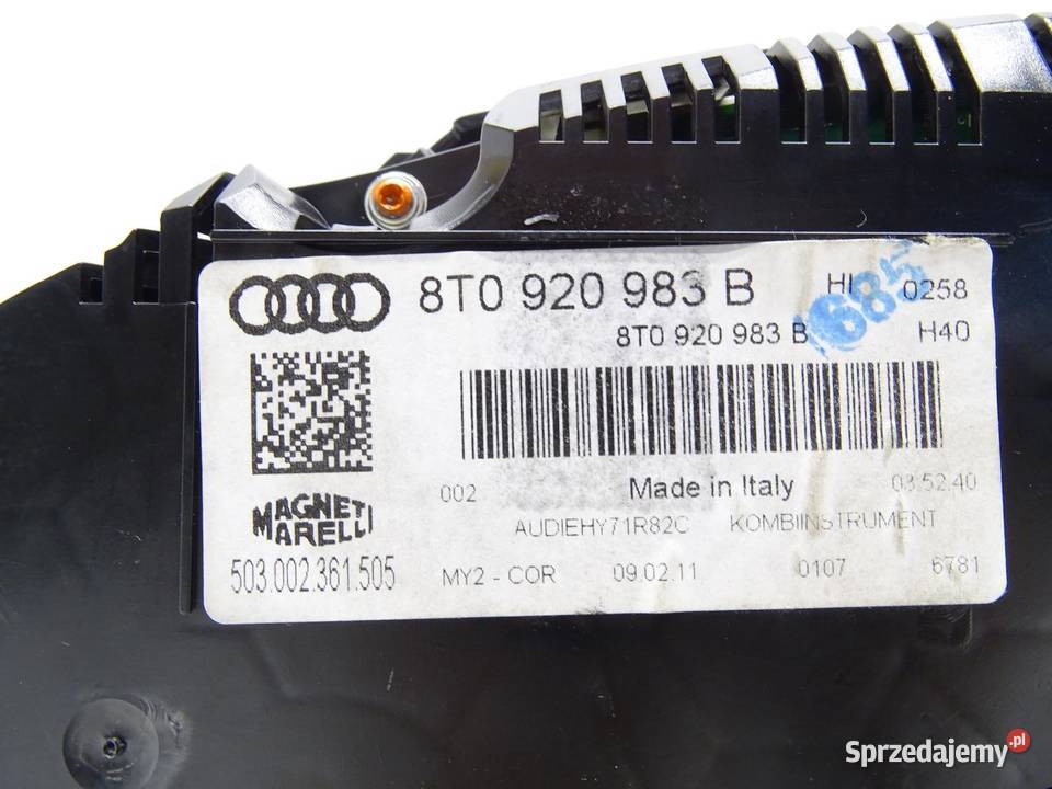 LICZNIK ZEGARY ZEGAR 8T0920983B 27 30 TDI AUDI