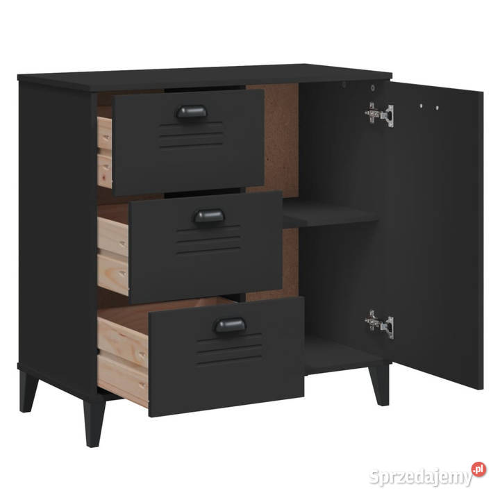 Szafka VIKEN czarna 80x40x80 materiał mazowieckie