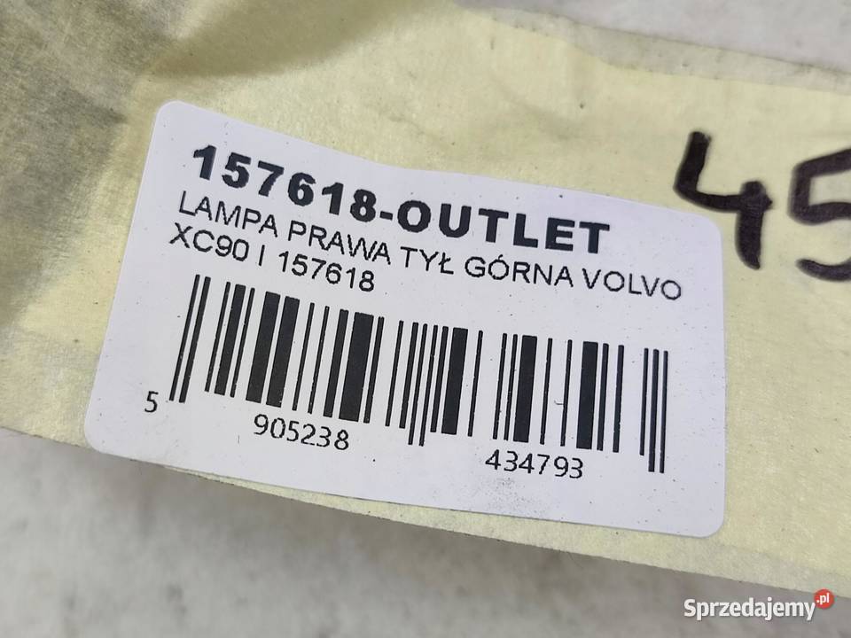 LAMPA PRAWY TYŁ GÓRNA VOLVO XC90 I 2002 HELLA lubelskie sprzedam