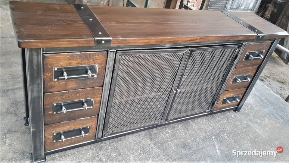 Industrialna komoda TV szafka loft 180cm
