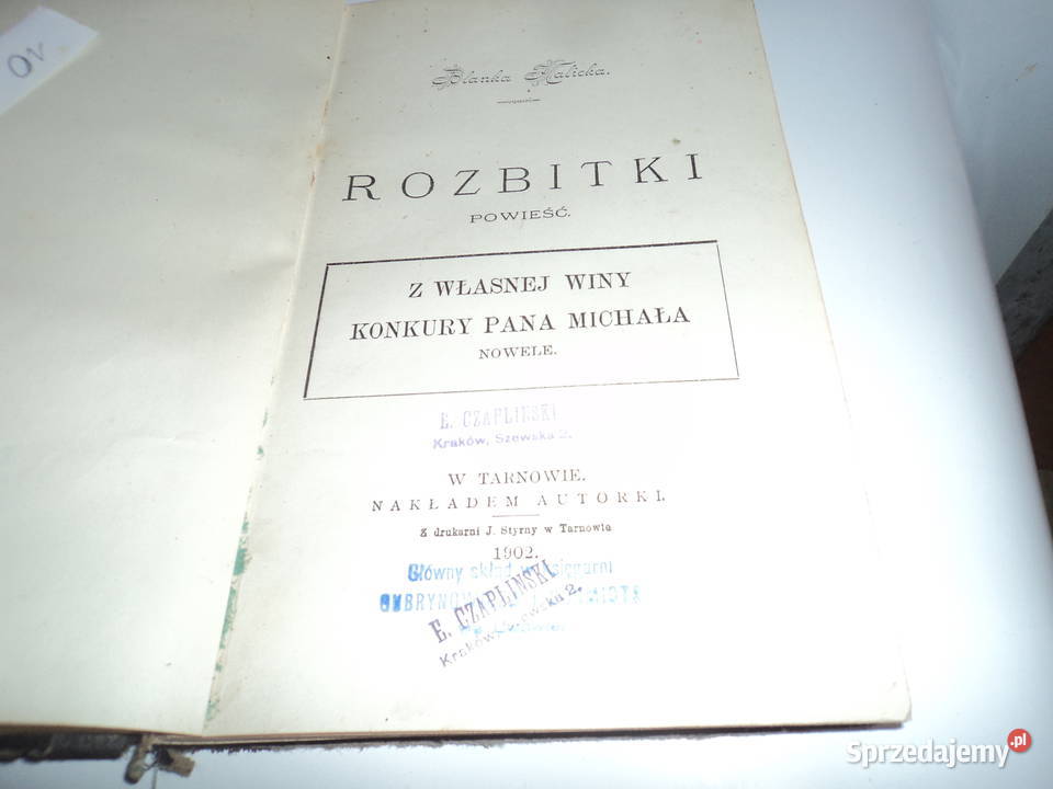 Nieznane 1sze publikacje Blanki Halickiej z 1902 małopolskie Nowy Sącz sprzedam