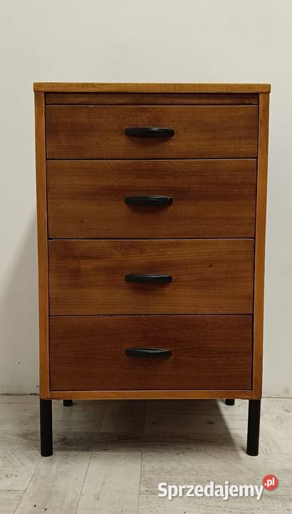 komoda z szufladami szafka PRL loft design lata łódzkie Radomsko