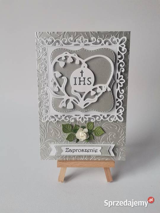 ZAPROSZENIA KOMUNIA UNIWERSALNE IHS W SERCU B6