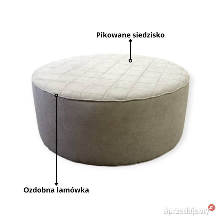 Pufa okrągła wysoka jakość tkanina Soro PROMOCJA Wrocław