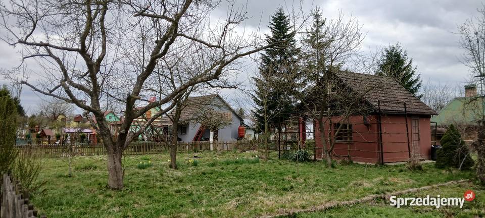 Ogród rekreacyjny ROD z domkiem jeziora Nysa