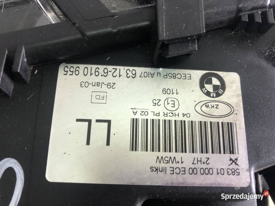 LAMPA LEWY PRZÓD 6910955 BMW E46 EUROPA