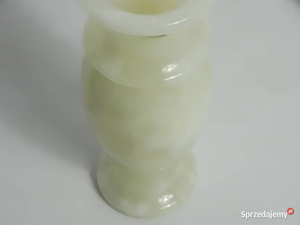 Elegancki wazon z naturalnego onyksu 20 Vintage