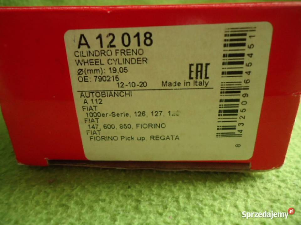 NOWY CYLINDEREK HAMULCOWY BREMBO A 12 018