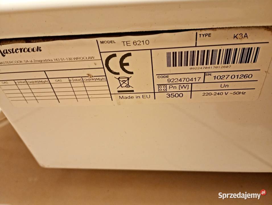 Kuchenka elektryczna wolnostojąca Kuchenki i piekarniki małopolskie Kraków