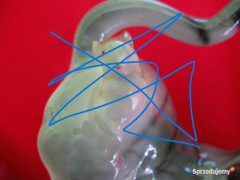 Kot Kotek i myszka porcelana 7 x 9 x 4