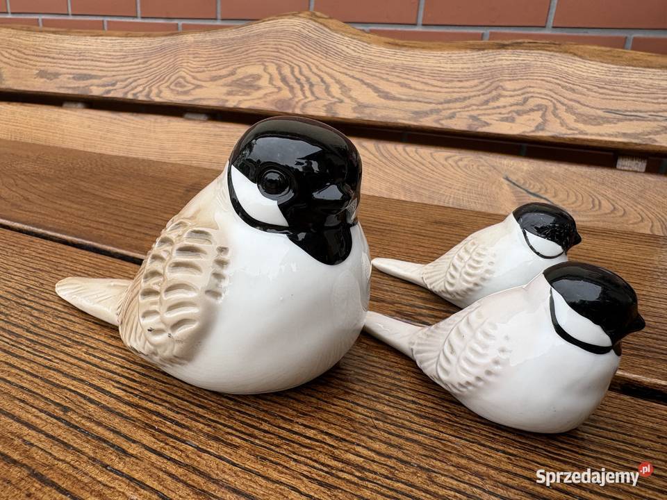 Porcelanowe figurki ptaszki Gilde beżowy Legnica sprzedam