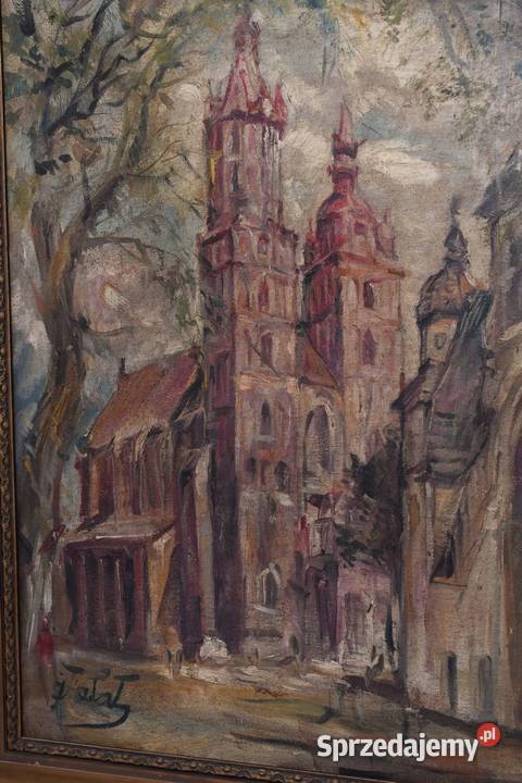 J Fałat Kościół Mariacki Widok Kraków Polski małopolskie sprzedam