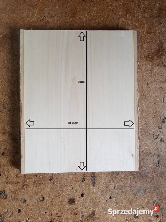 Deska lipowa z korą 30x225x25 rzeźba ikony Łódź