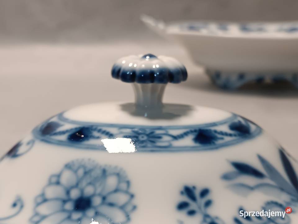 MEISSEN Kobaltowa Waza Terryna Wór Cebulowy Szczecin