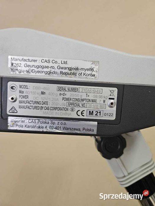 Waga platformowa CAS DBB460 udźwig do 150 Góra