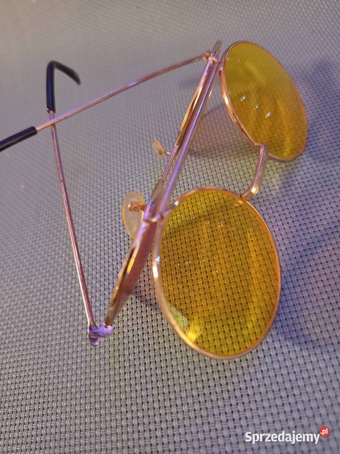 Okrągłe OKULARY PRZECIWSŁONECZNE Lenonki UV400 z Warszawa sprzedam