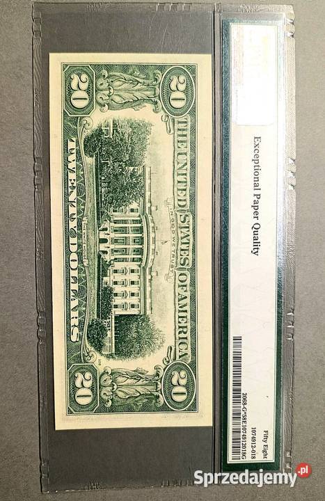 USA 20 Dolarów 1969 r Seria ZASTĘPCZA PMG 58 EPQ Węgorzewo