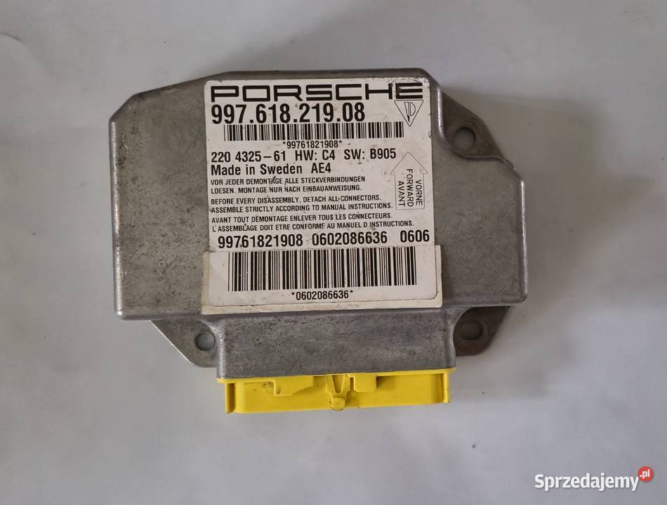 Sterownik poduszek airbag Porsche dolnośląskie Wrocław sprzedam