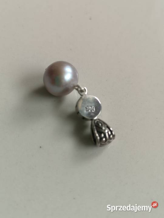 zawieszka z naturalną perłą srebro srebro Wisiorki
