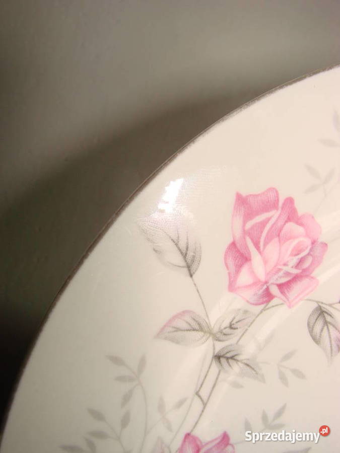 chiński porcelanowy talerz PRL Pruszcz Gdański