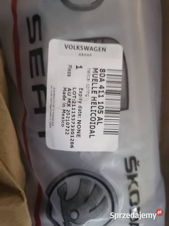 Sprężyny Audi Q5 numer 80A411105AL śląskie Hażlach