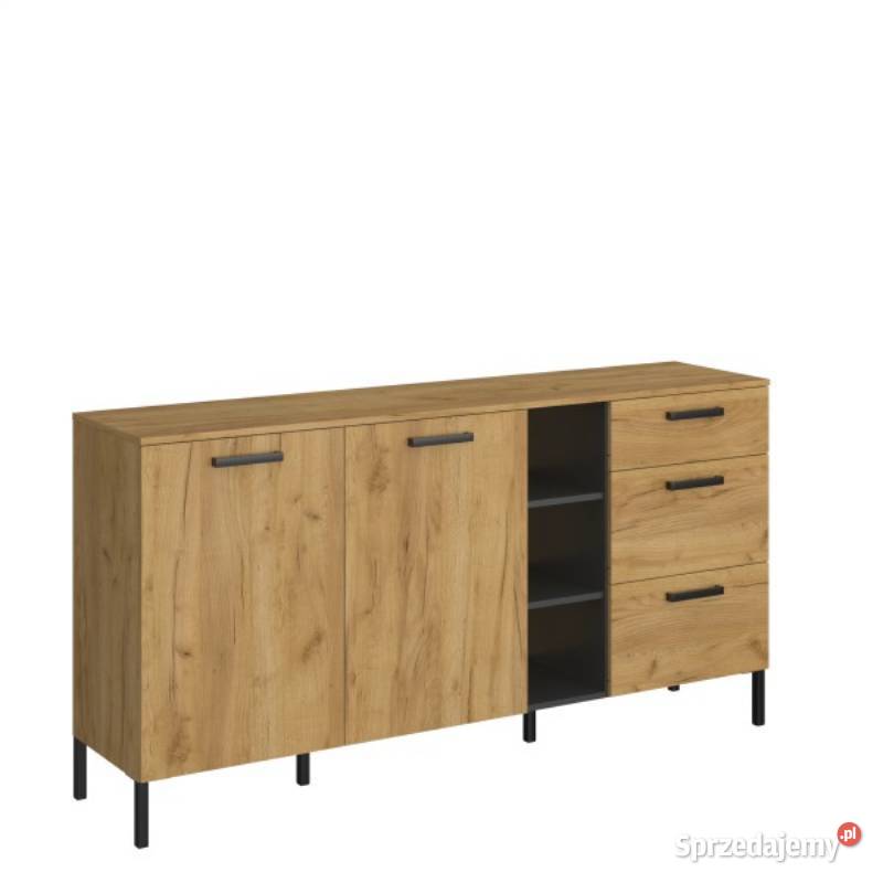 SANTES komoda 2d3s dąb craft złoty antracyt 92.5cm podkarpackie